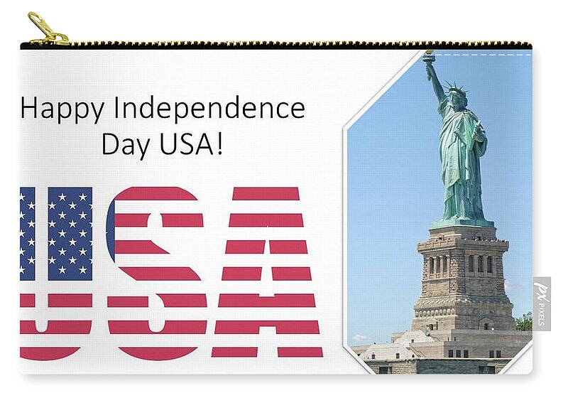 Usa Carry-all Pouch featuring the mixed media Independence Day USA by Nancy Ayanna Wyatt