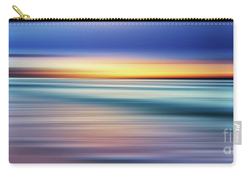 Seascape Panorama Zip Pouch featuring the photograph India Colors - Abstract Seascape by Stefano Senise