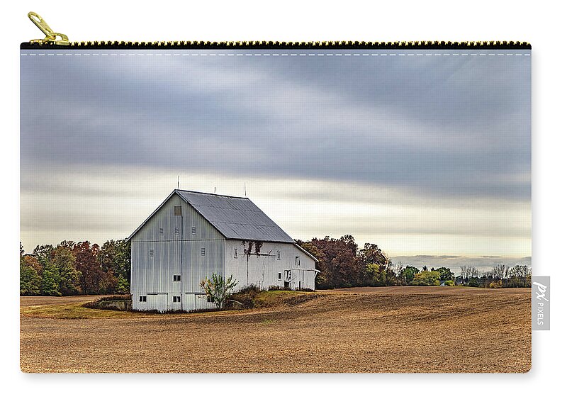Landscape Zip Pouch featuring the photograph Indiana Barn #110 by Scott Smith