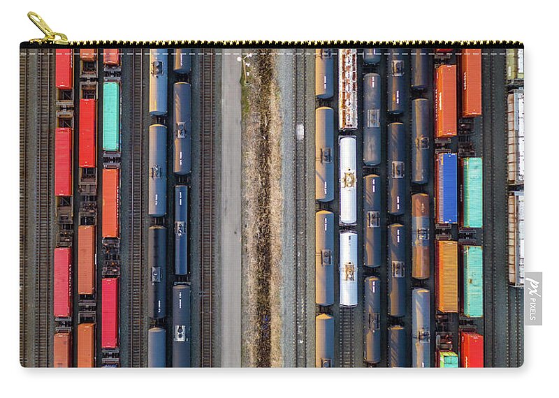 Drone Zip Pouch featuring the photograph Industrial Rainbow 2 by Clinton Ward