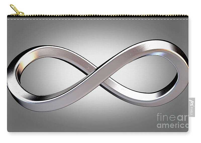 Infinity Symbol Metal Zip Pouch by Allan Swart - Fine Art America