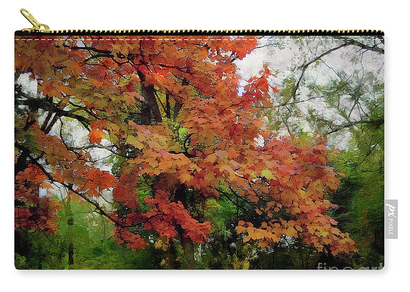 Landscape Zip Pouch featuring the photograph Infusion Of Autumn by Cedric Hampton