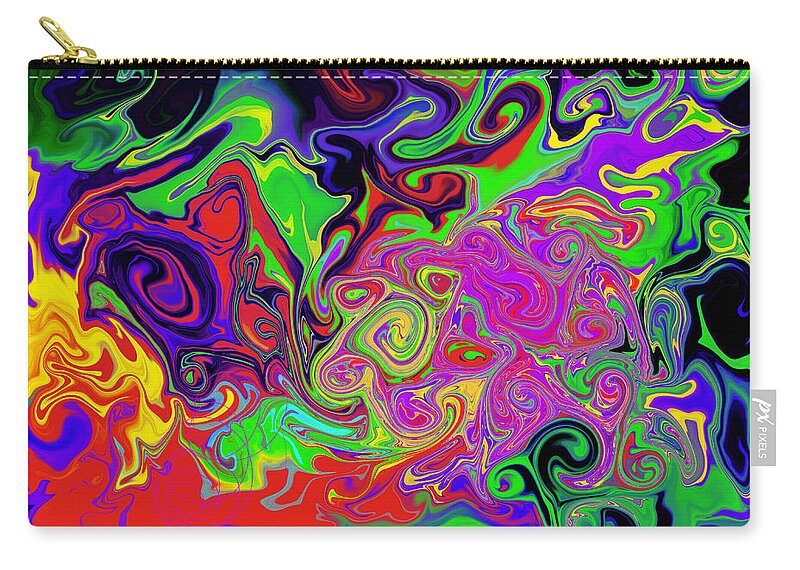  Carry-all Pouch featuring the digital art Ink Blob by Susan Fielder