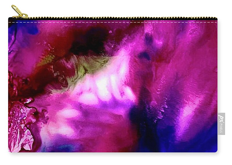 Alcohol Ink Zip Pouch featuring the painting Inner Core by Tommy McDonell