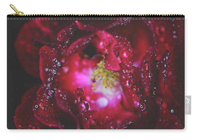 Flowers Zip Pouch featuring the photograph Inner Glow by Laurie Search