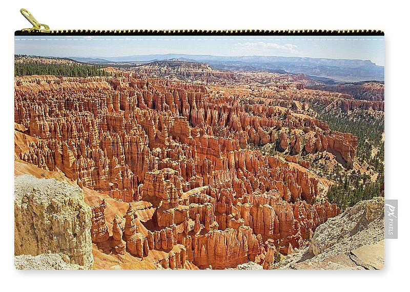 Blue Zip Pouch featuring the photograph Inspiration Point by Ronald Lutz