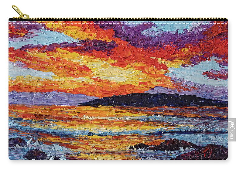  Seascape Zip Pouch featuring the painting Intense Colors by Darice Machel McGuire