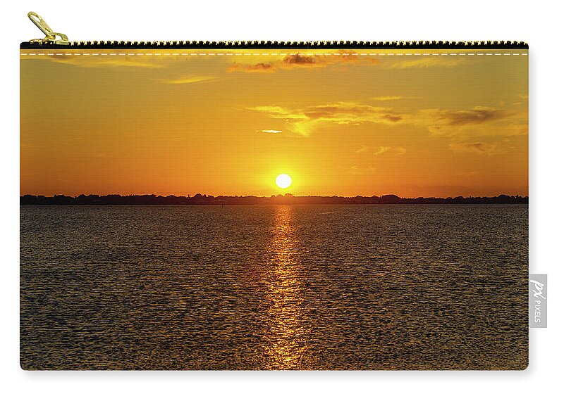 Sunset Photography Zip Pouch featuring the photograph Intercoastal Finale by Blair Damson