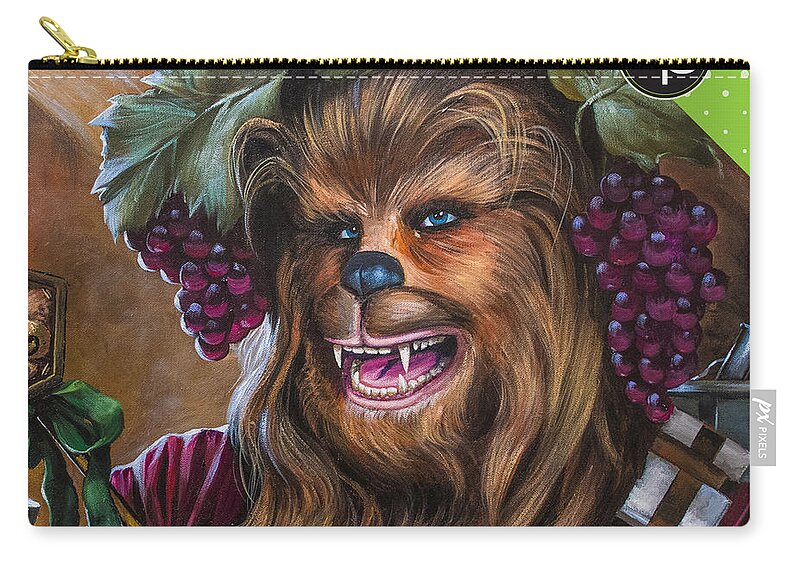 Intergalactic Krewe Of Chewbacchus Zip Pouch featuring the digital art Intergalactic Krewe of Chewbacchus by Art of the Parade Society