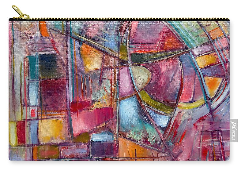 Oil On Canvas Zip Pouch featuring the painting Internal Dynamics # 8 by Jason Williamson