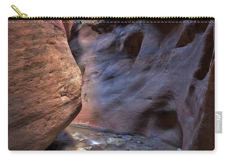 Intimate Canyon Zip Pouch featuring the photograph Intimate Canyon by Heidi Fickinger