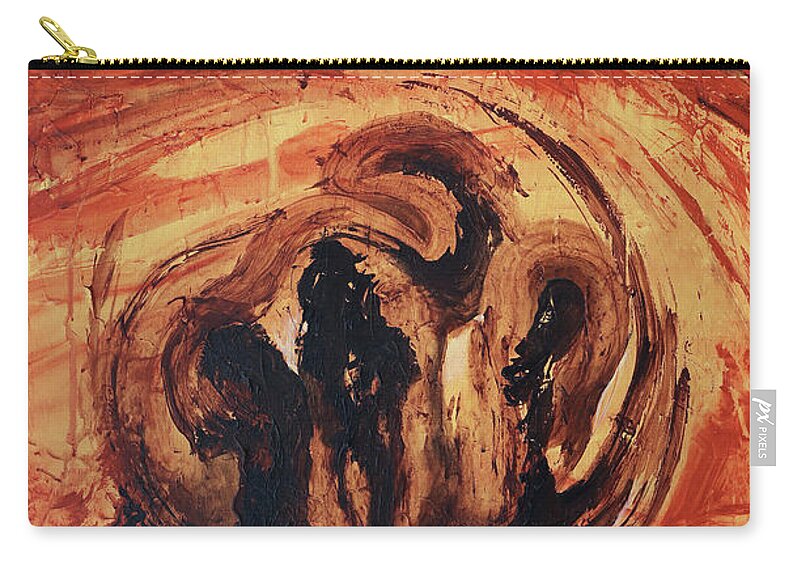 Nature Zip Pouch featuring the painting Intimate Vibes Captor by Sv Bell