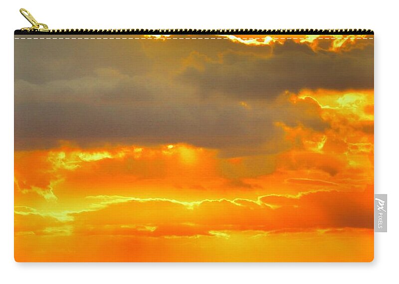 Flying Zip Pouch featuring the photograph Into the Sun by Sarah Lilja