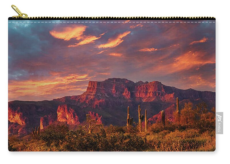 Arizona Zip Pouch featuring the photograph Into the West by Rick Furmanek