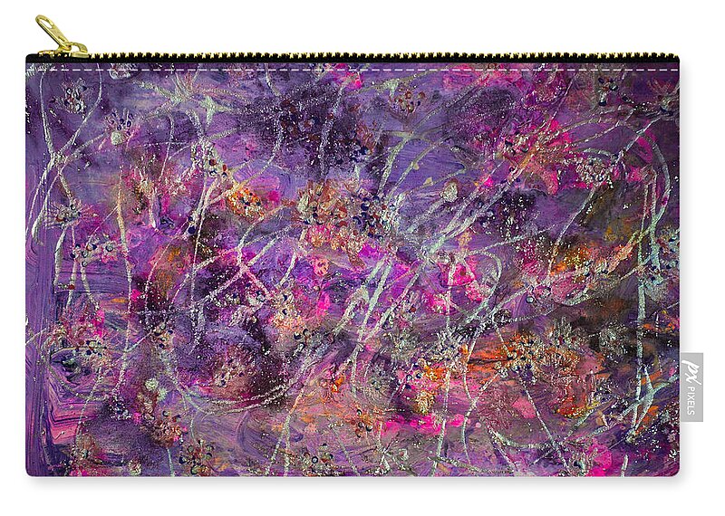 Intravenous A Injection Of Colors And Textures. Gorgeous Colors Zip Pouch featuring the painting Intravenous by Don Wright
