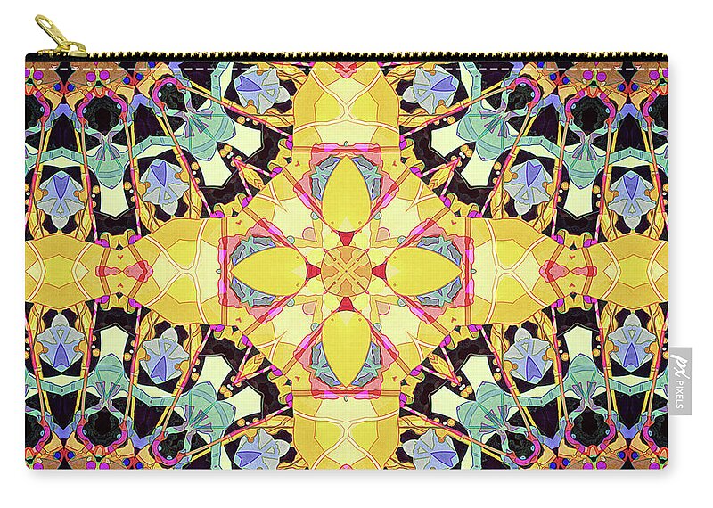 Pattern Zip Pouch featuring the digital art Intricate Abstract Pattern by Phil Perkins
