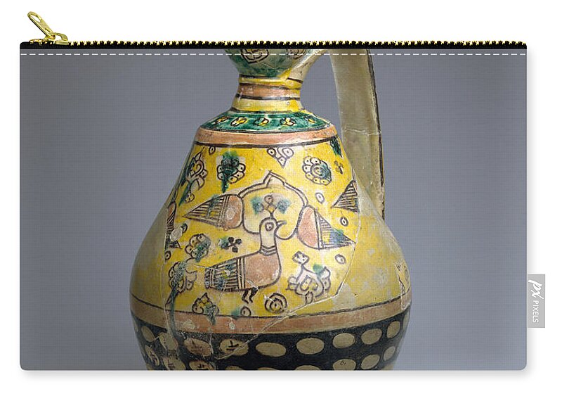 10th Century Zip Pouch featuring the ceramic art Iranian Pitcher by Granger