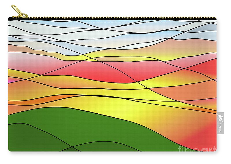 Morning Zip Pouch featuring the digital art Irish Sunrise by Jacqueline Shuler