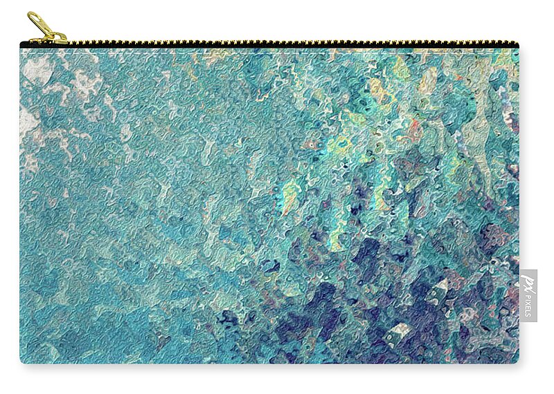Blue Zip Pouch featuring the painting Isaiah 12 2. My Strength And Song. by Mark Lawrence