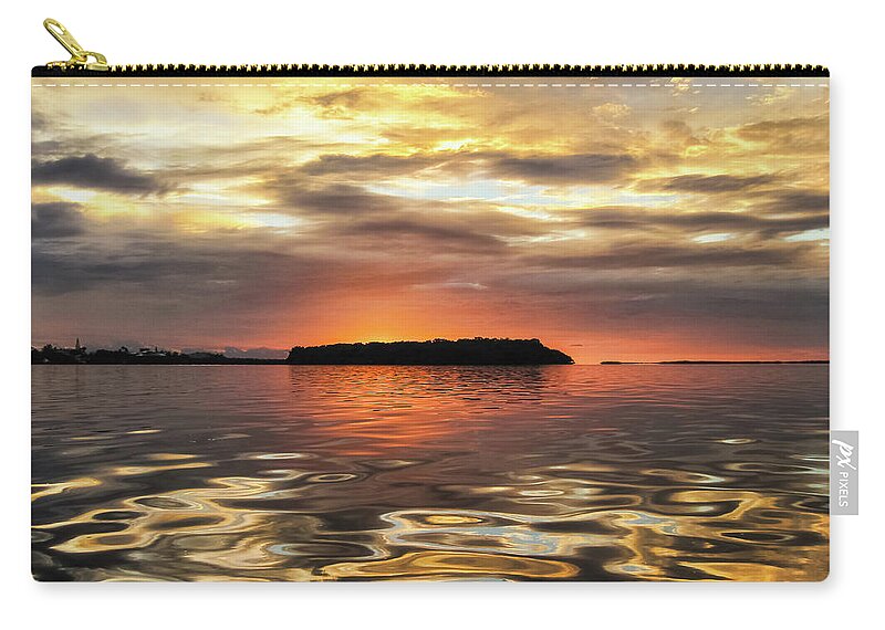8/10/17 Zip Pouch featuring the photograph Island Gold by Louise Lindsay