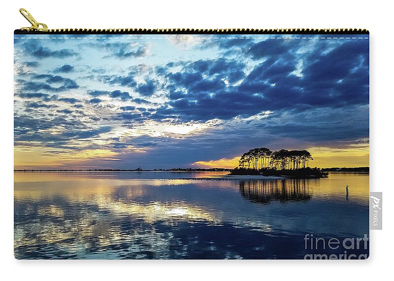 Island Zip Pouch featuring the photograph Island Sunset, Perdido Key, Florida by Beachtown Views