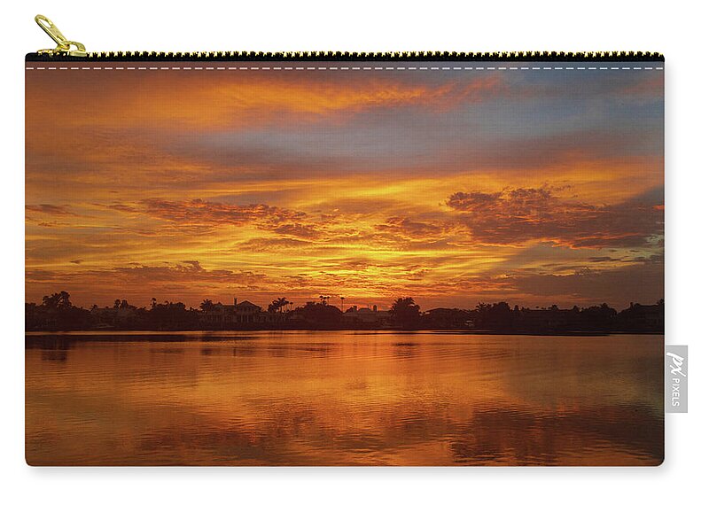 Sunset Zip Pouch featuring the photograph Isle Way Sunset by Blair Damson