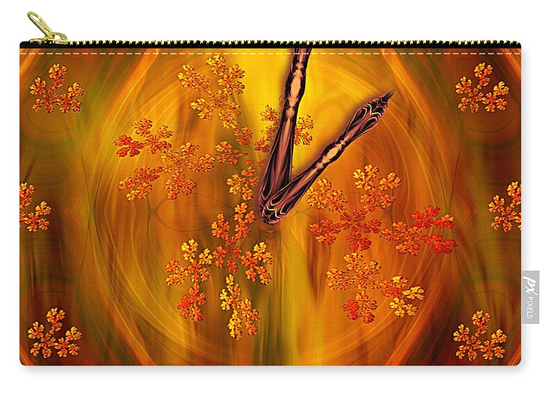 Abstract Zip Pouch featuring the digital art It's autumn time by Giada Rossi