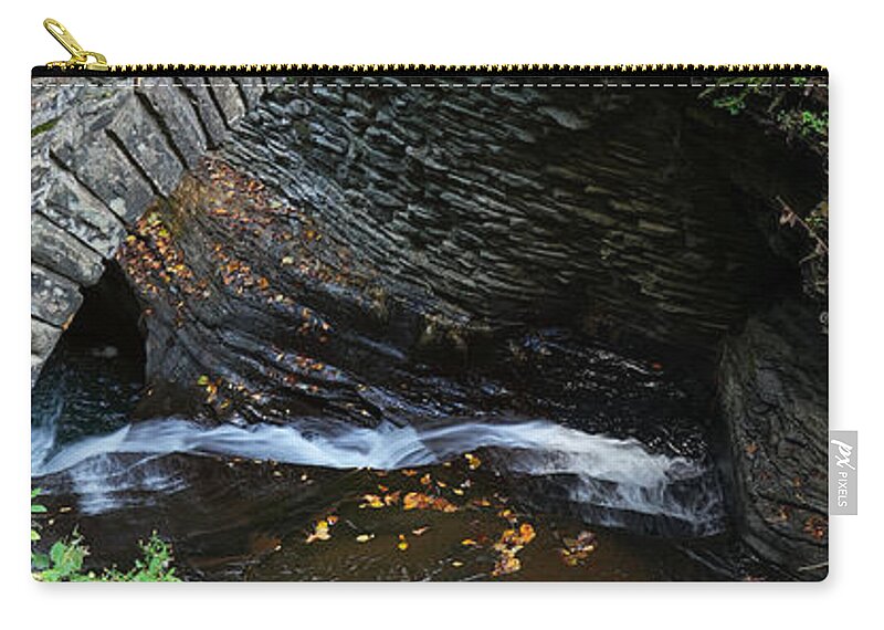 Water Under The Bridge Zip Pouch featuring the photograph It's Just Water Under the Bridge by fototaker Tony