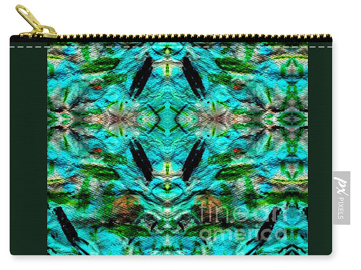 Abstract Zip Pouch featuring the digital art Jabura by Doug Miller