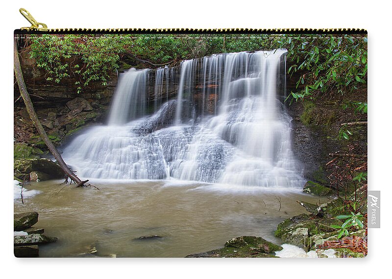 Jack Rock Falls Carry-all Pouch featuring the photograph Jack Rock Falls 21 by Phil Perkins