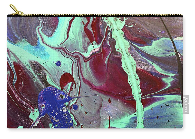  Zip Pouch featuring the painting Jackie And Larry by Embrace The Matrix