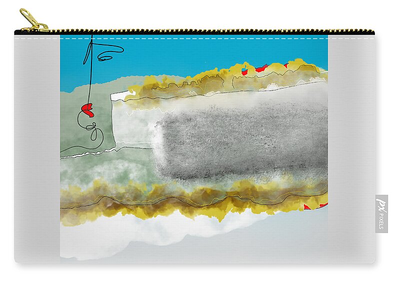  Zip Pouch featuring the digital art Jaded Valentine by Amber Lasche