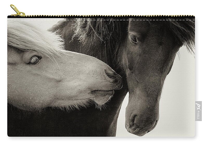 Photographs Zip Pouch featuring the photograph J'adore II - Horse Art by Lisa Saint