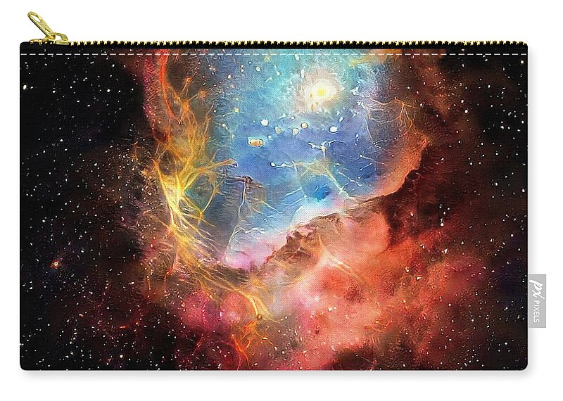 Digital Painting Zip Pouch featuring the digital art Jakobs dream by Wolfgang Schweizer
