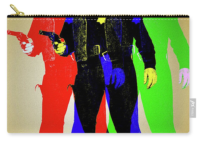 James Cagney Zip Pouch featuring the digital art James Cagney by Stars on Art