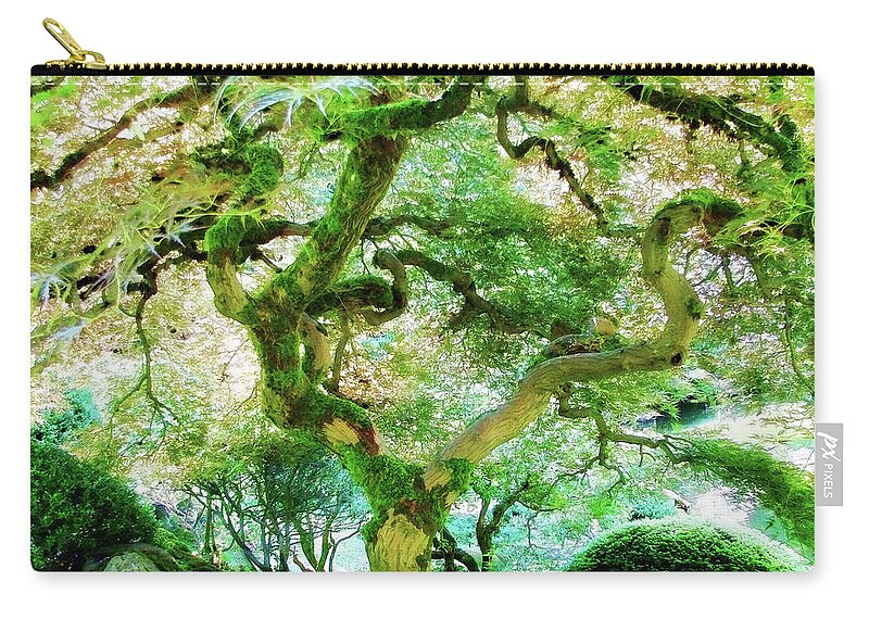 Japanese Maple Tree Zip Pouch featuring the photograph Japanese Maple Tree II by Athena Mckinzie