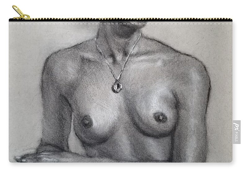  Zip Pouch featuring the painting Jazmine by Jeff Dickson