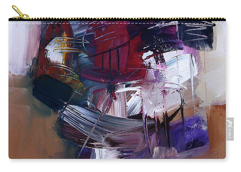 Abstract Zip Pouch featuring the painting Jazz Groove by Jim Stallings