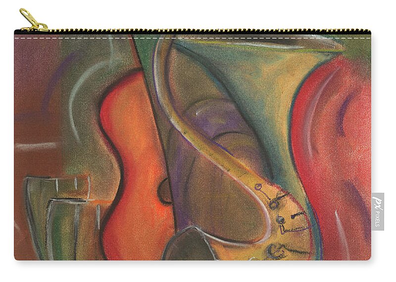 Music Zip Pouch featuring the pastel Jazz by Raymond Fernandez