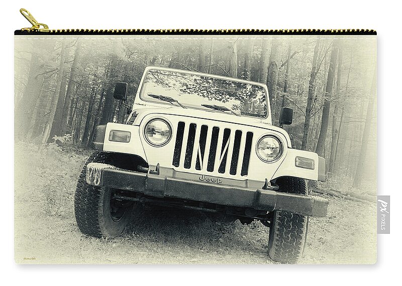 Jeep Zip Pouch featuring the photograph Jeep Wrangler TJ by Christina Rollo