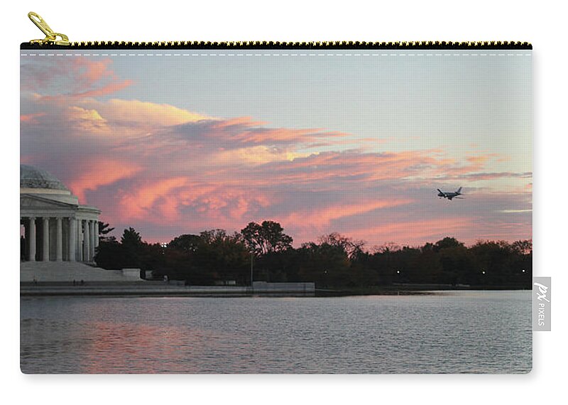 Jefferson Memorial Zip Pouch featuring the photograph Jefferson Memorial by Carolyn Stagger Cokley