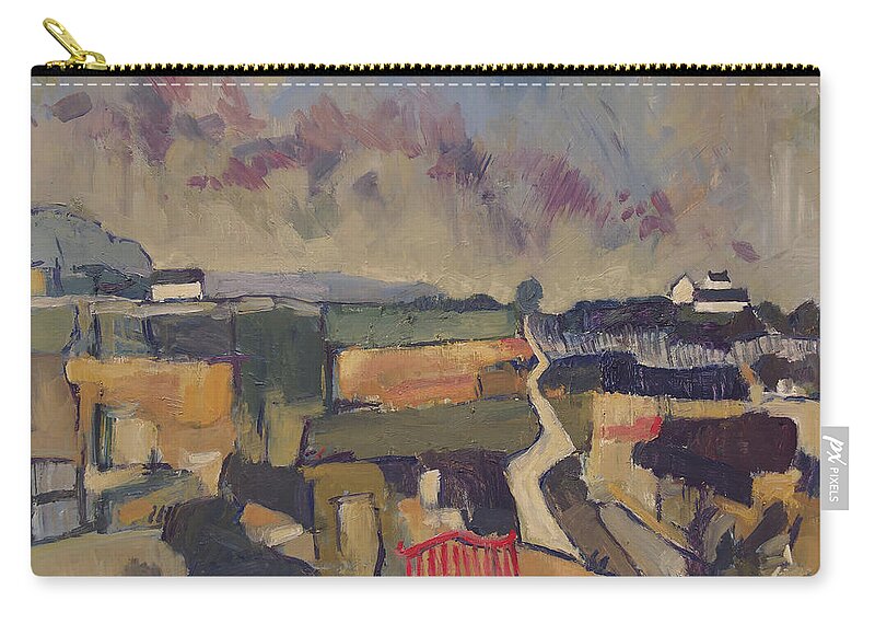 Apostelhoeve Zip Pouch featuring the painting Jeker Valley, Maastricht by Nop Briex