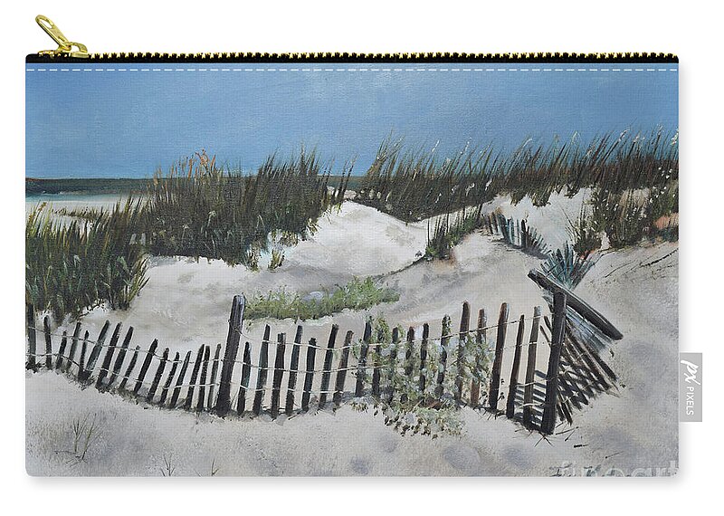  Carry-all Pouch featuring the painting Jeklyll Island Great Sand Dunes by Jan Dappen