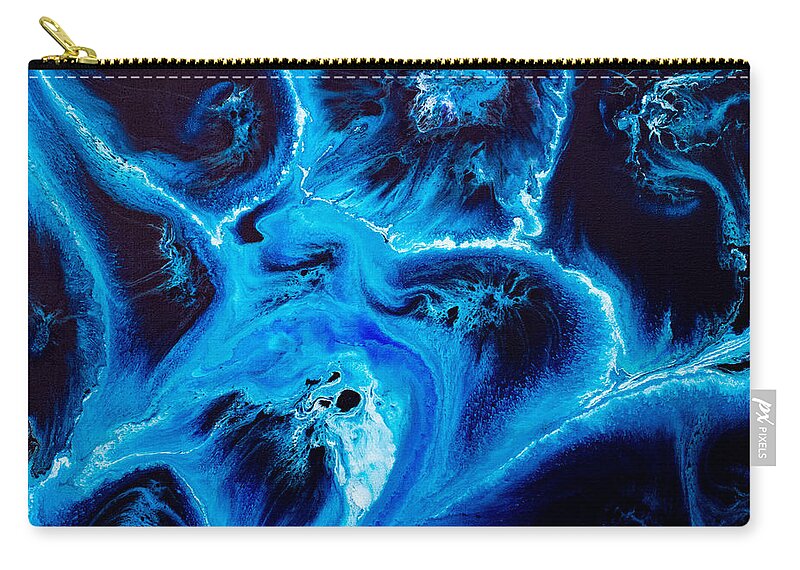 Jelly Zip Pouch featuring the painting Jellies in the Deep by Bonny Puckett