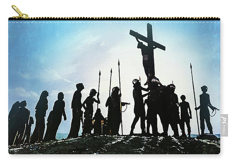 Movie Poster Zip Pouch featuring the digital art Jesus Christ Superstar by Bo Kev