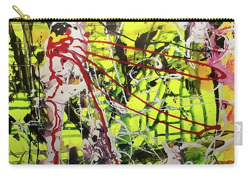  Zip Pouch featuring the painting Jim Beann by Jimmy Williams