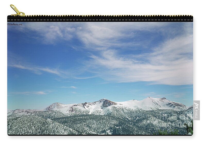 Jobs Peak Zip Pouch featuring the photograph Jobs Sister avalanche, Humboldt Toiyabe National Forest, California, U. S. A. by PROMedias US