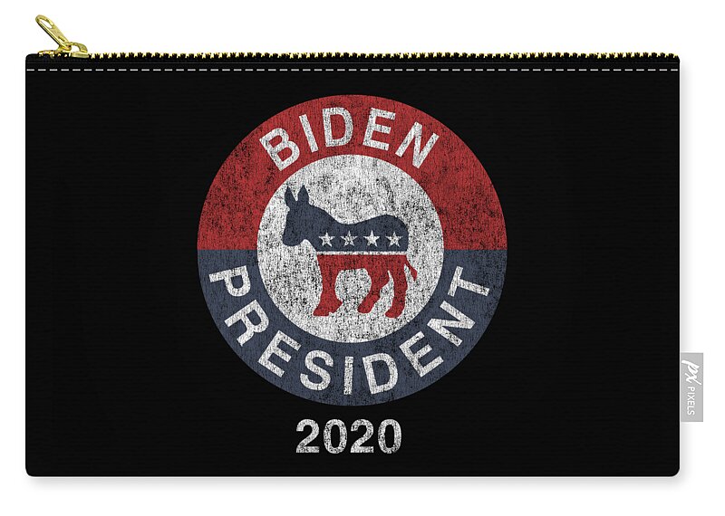 Cool Zip Pouch featuring the digital art Joe Biden 2020 For President by Flippin Sweet Gear