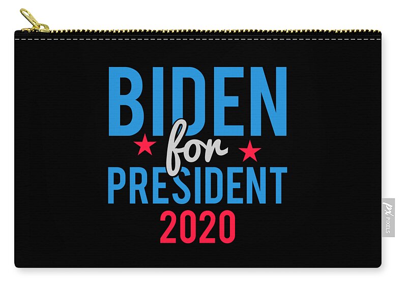 Cool Zip Pouch featuring the digital art Joe Biden for President 2020 by Flippin Sweet Gear