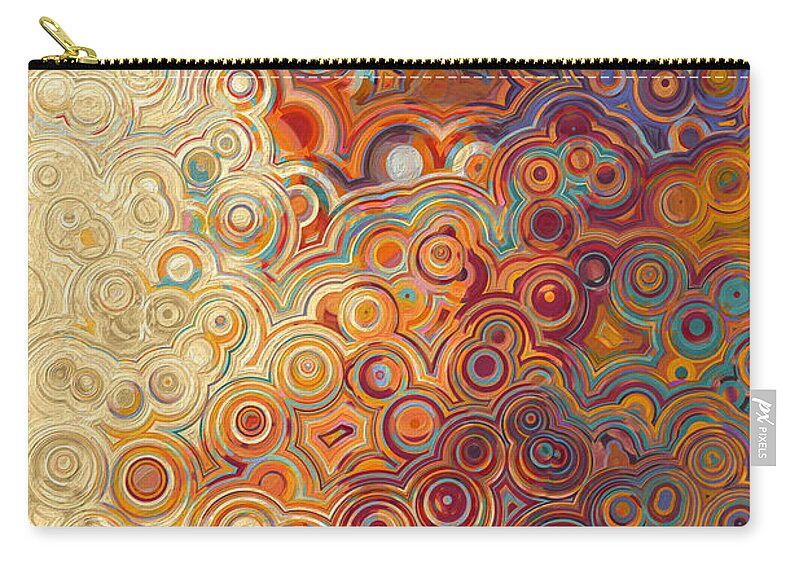 Red Zip Pouch featuring the painting John 13 35. Love One Another. by Mark Lawrence